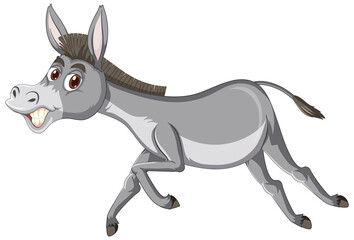 Fototapeta premium Donkey animal cartoon character