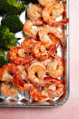 stir-fried mixed vegetable with shrimps - healthy food style