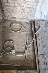 replacement of the electrical cable in the old apartment