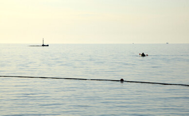 Rowing in the open sea