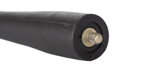 Antenna connection end for mounting on a walkie talkie