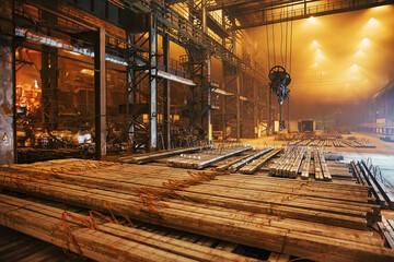 Warehouse metal blank. Electroplating plant for the metal.