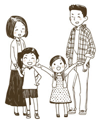 4人家族の立ち絵①