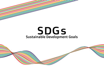 シンプルなグリーティングカード 持続可能な開発目標 SDGs17色のラインアートです ベクター