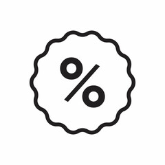 Discount, percentage icon symbol. outline percentage discount icon