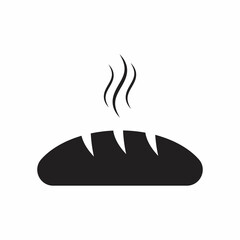 Bread Icon Black and White Graphic