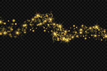 Christmas light effect.Particles and stars glitter pattern
