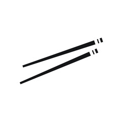 restaurant chopsticks icon in black style isolated on white background.