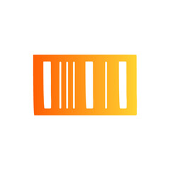
Barcode icon, qr code scanner icon in gradient color style, isolated on white background 