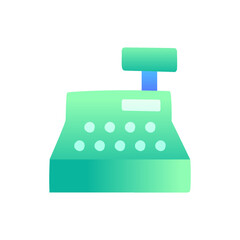 cash register icon  in gradient color style, isolated on white background 
