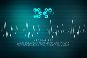 Naklejka premium 2D illustration medical structure background