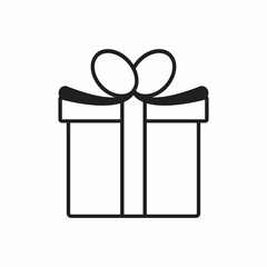 Gift box icon  style illustration