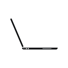 laptop side profile icon illustration