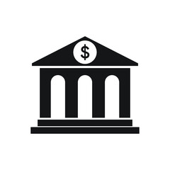 Bank icon with dollar symbol