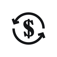 Simple cash flow icon design vector illustration