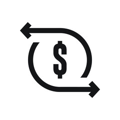 Simple cash flow icon design vector illustration