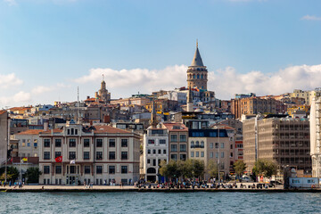 Fototapeta na wymiar Galata tower and Beyoglu district, Istanbul, Turkey.