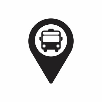Bus icon. Flat design