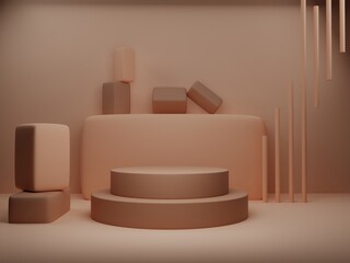 3D product podium stand presentation