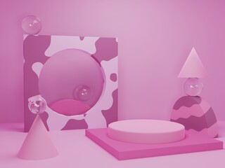 3D product podium stand presentation