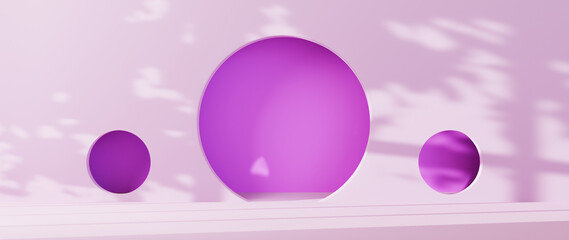 Obraz premium 3D rendering of Background for displaying product, creams and cosmetics. For show product. Blank background showcase mockup.