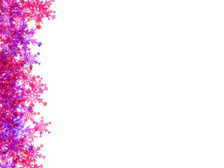 雪のフレーム縦（暖色）