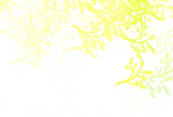 Light Green, Yellow vector natural pattern with branches.