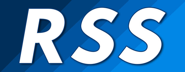RSS - text written on striped blue background