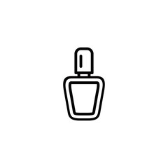 Nail polish outline flat icon vector