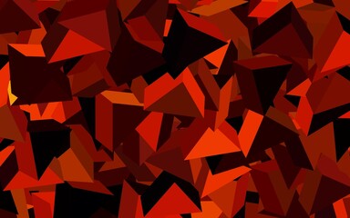 Dark Red vector background with triangles.
