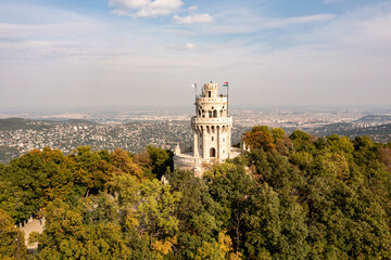 Aerial view from Elizabeth Lookout, Budapest