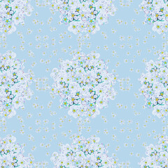 Seamless floral pattern for wallpaper, fabric