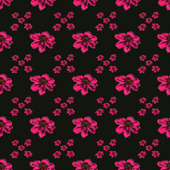 Seamless floral pattern for wallpaper, fabric