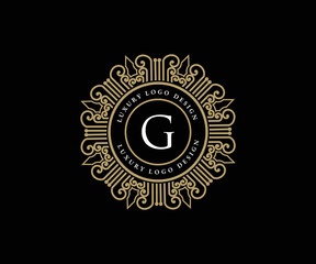 Vintage luxury ornamental logo with floral ornament. Suitable for whiskey, alcohol, beer, brewery, wine, barber shop, coffee shop, tattoo studio, salon, boutique, hotel, shop signage restaurant hotel 