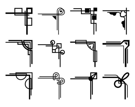 Asian Corner Frames, Chinese Ornament Borders