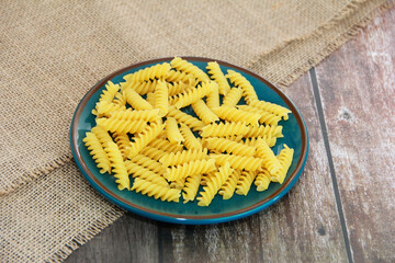 italian spun yellow fusilli pasta