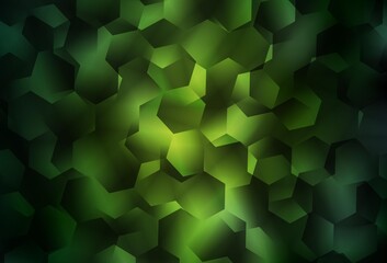 Dark Green vector abstract polygonal pattern.