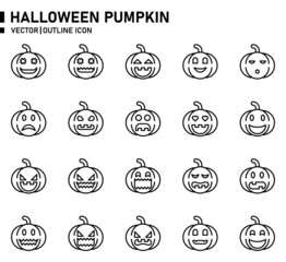 Halloween pumpkin icon for website, application, printing, document, poster design, etc.