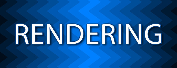 Rendering - text written on blue wavey background