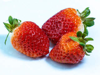 berries on the table, strawberries, berry dessert