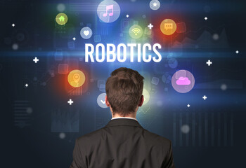 Rear view of a businessman