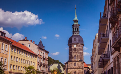 Fototapeta premium City view of Bad Schandau in Saxony