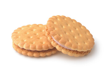 Two cream stuffed sandwich crackers