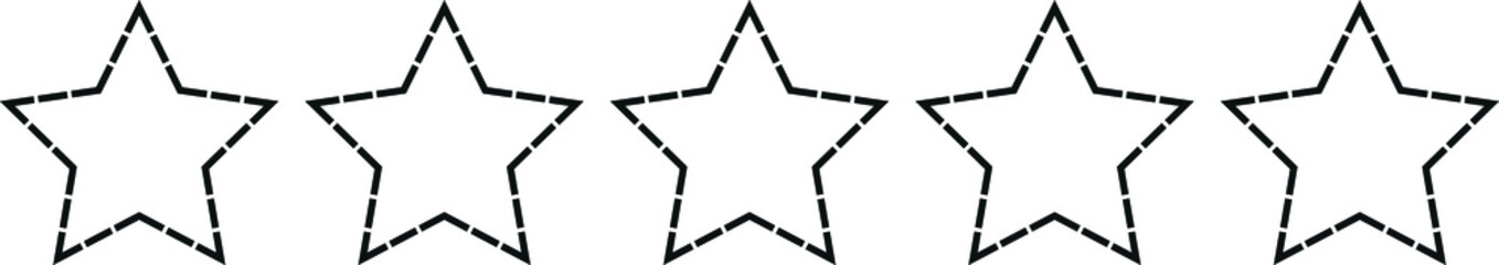 Five stars. Quality sign. Vector illustration
