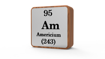 3d Americium Eleman Işareti. Stok görüntü.	