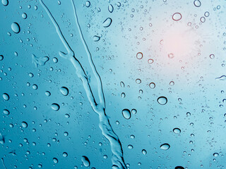 water on mirror, rainy day, abstract background
