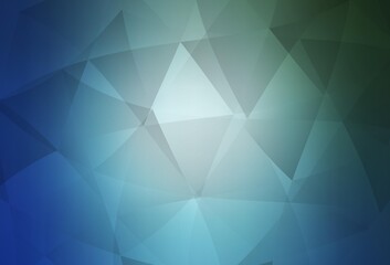 Light Blue, Green vector triangle mosaic texture.