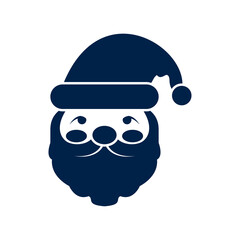 Santa claus icon logo template isolated on white background.
