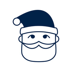 Santa claus icon logo template isolated on white background.
