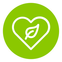 Leaf heart icon